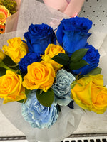 AF- UBC Blue & Yellow Rose Bouquet💛💙