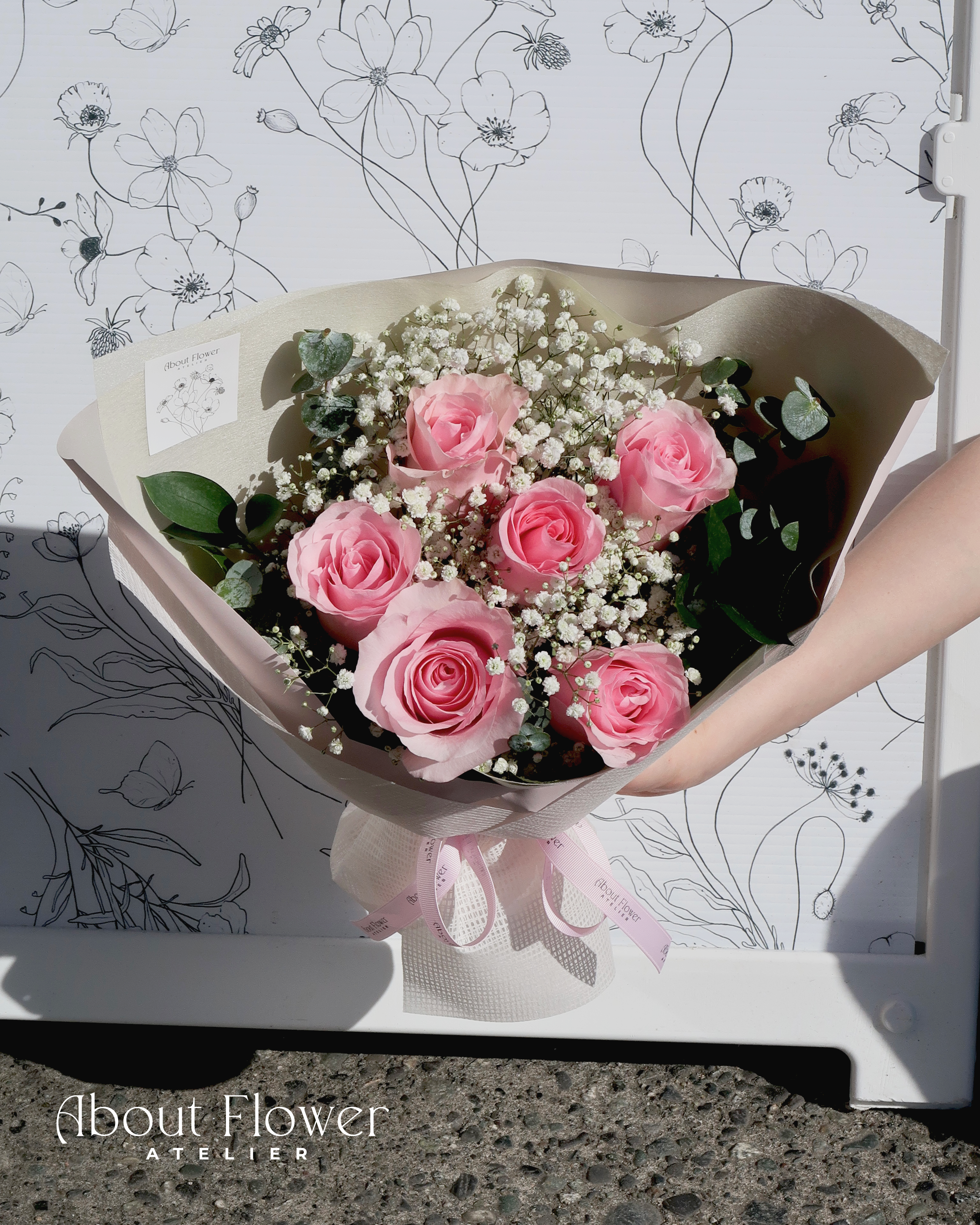 AF-014 Blush Pink Rose Bouquet